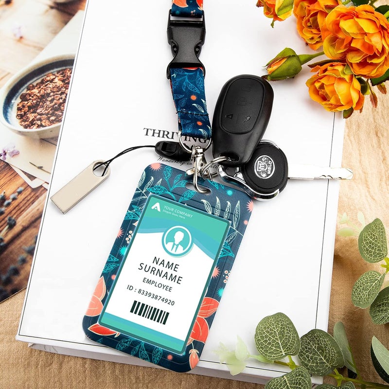 Hinsly ID Badge Holder with Lanyard, Retractable Badge Holders Reels with Lanyards Adjustable, for Women Kids Teacher Nurses Doctor Student - Image 4